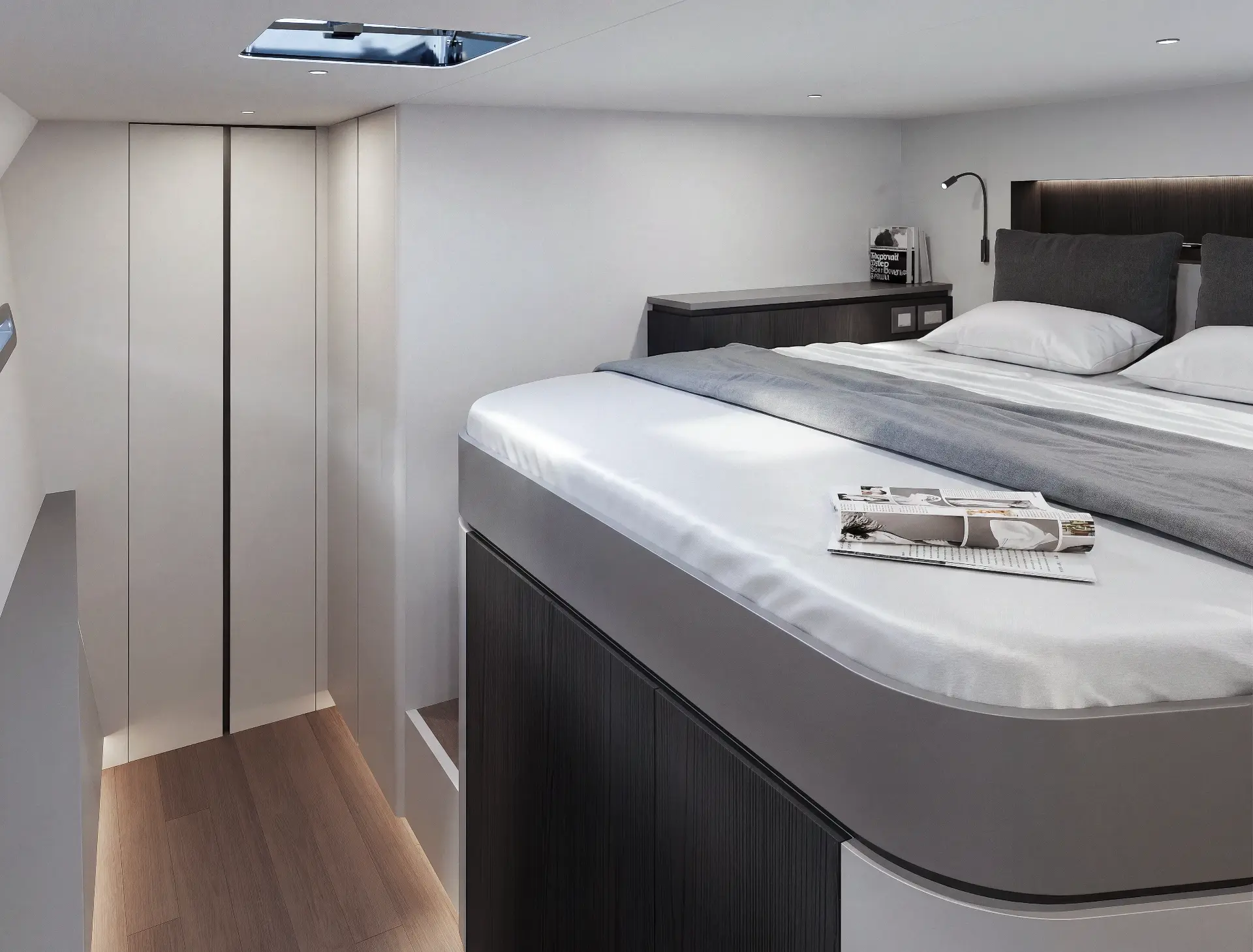 Cure 55GT VIP cabin looking forward