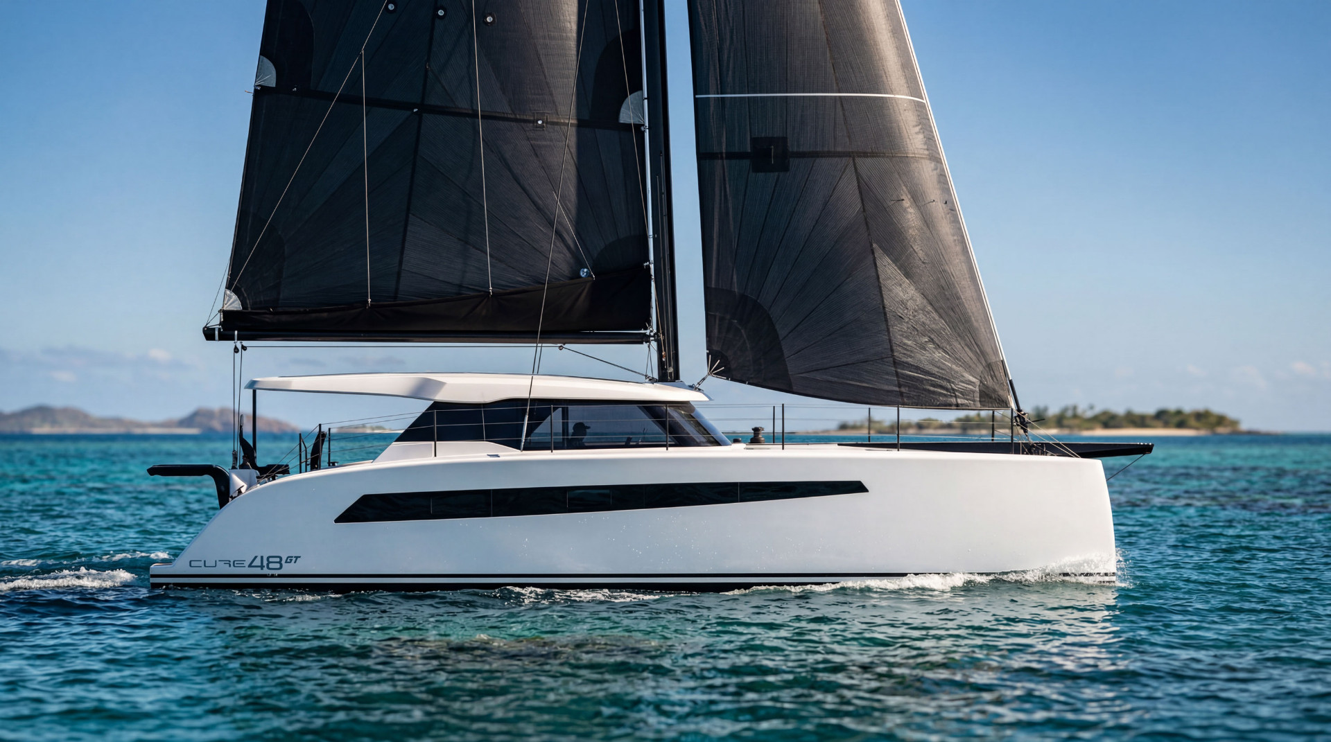Cure 48GT side-on in tropical waters