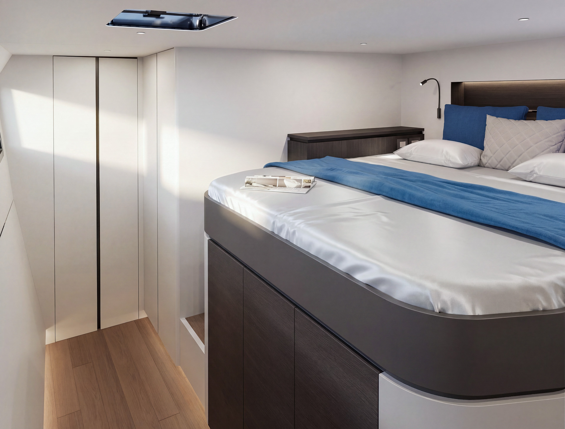 Cure 48GT VIP cabin overhead view