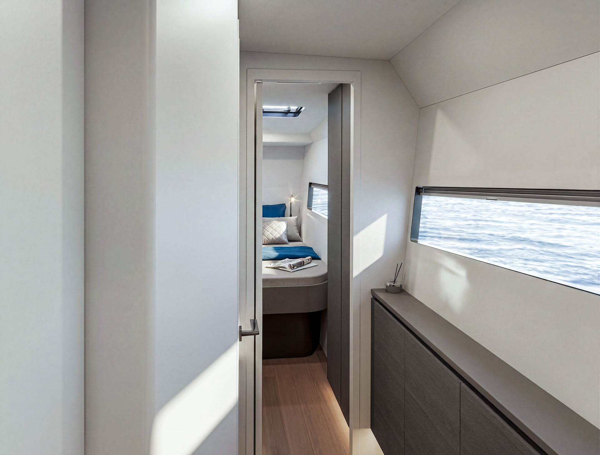 Cure 48GT guest cabin entry
