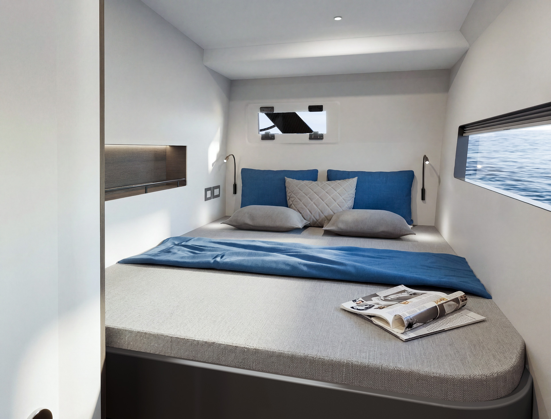 Cure 48GT aft cabin bed