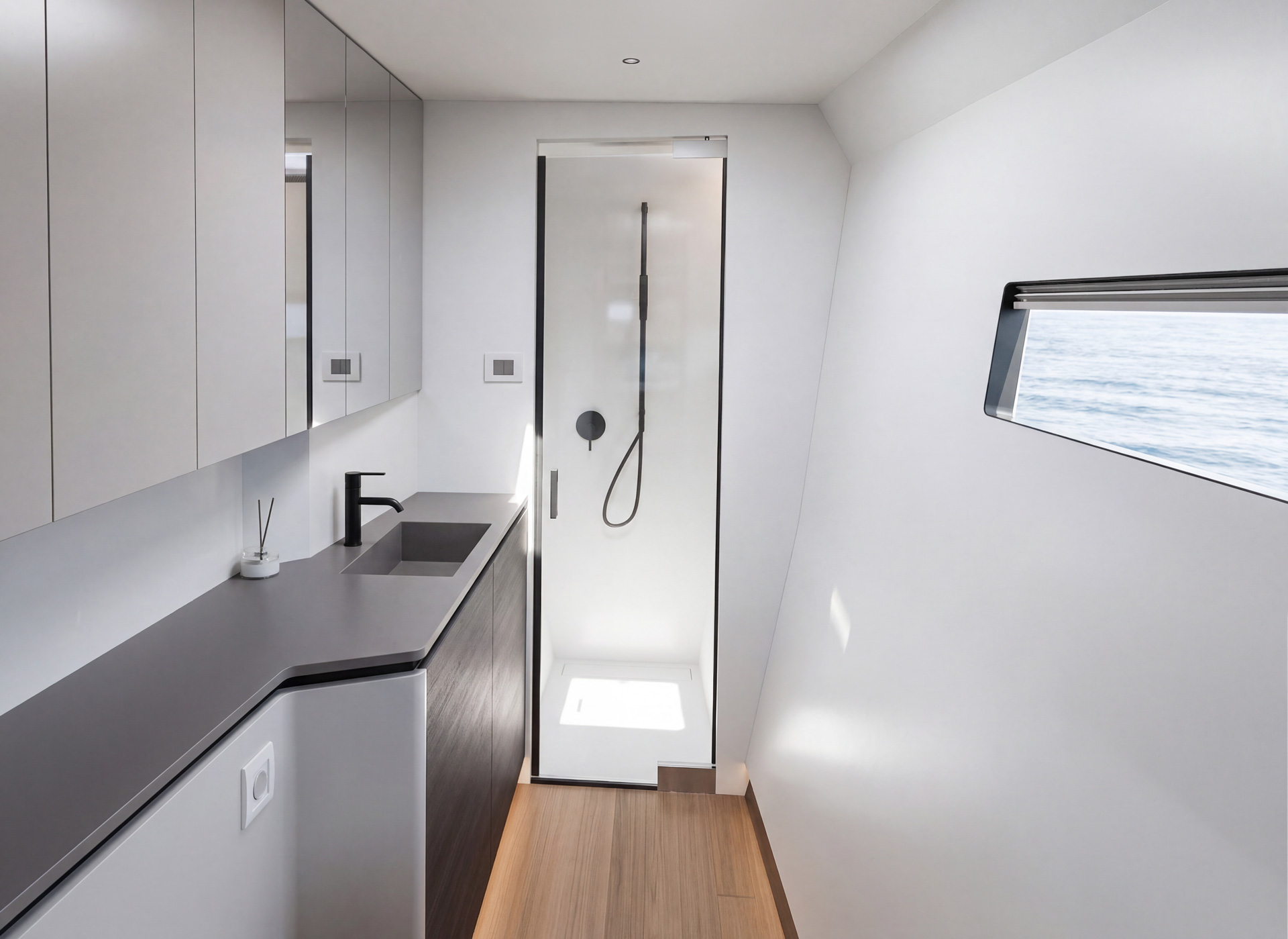 Cure 48GT master bathroom with shower
